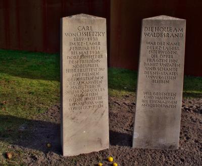 Gedenkstein für Carl von Ossietzky in Esterwegen.